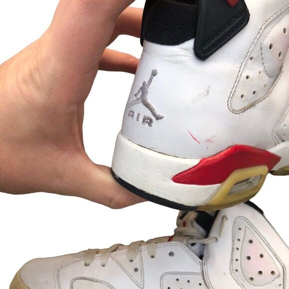 VINTAGE 2010 Air Jordan 6 Retro White Varsity Red Size 6.5 - Picture 3 of 16